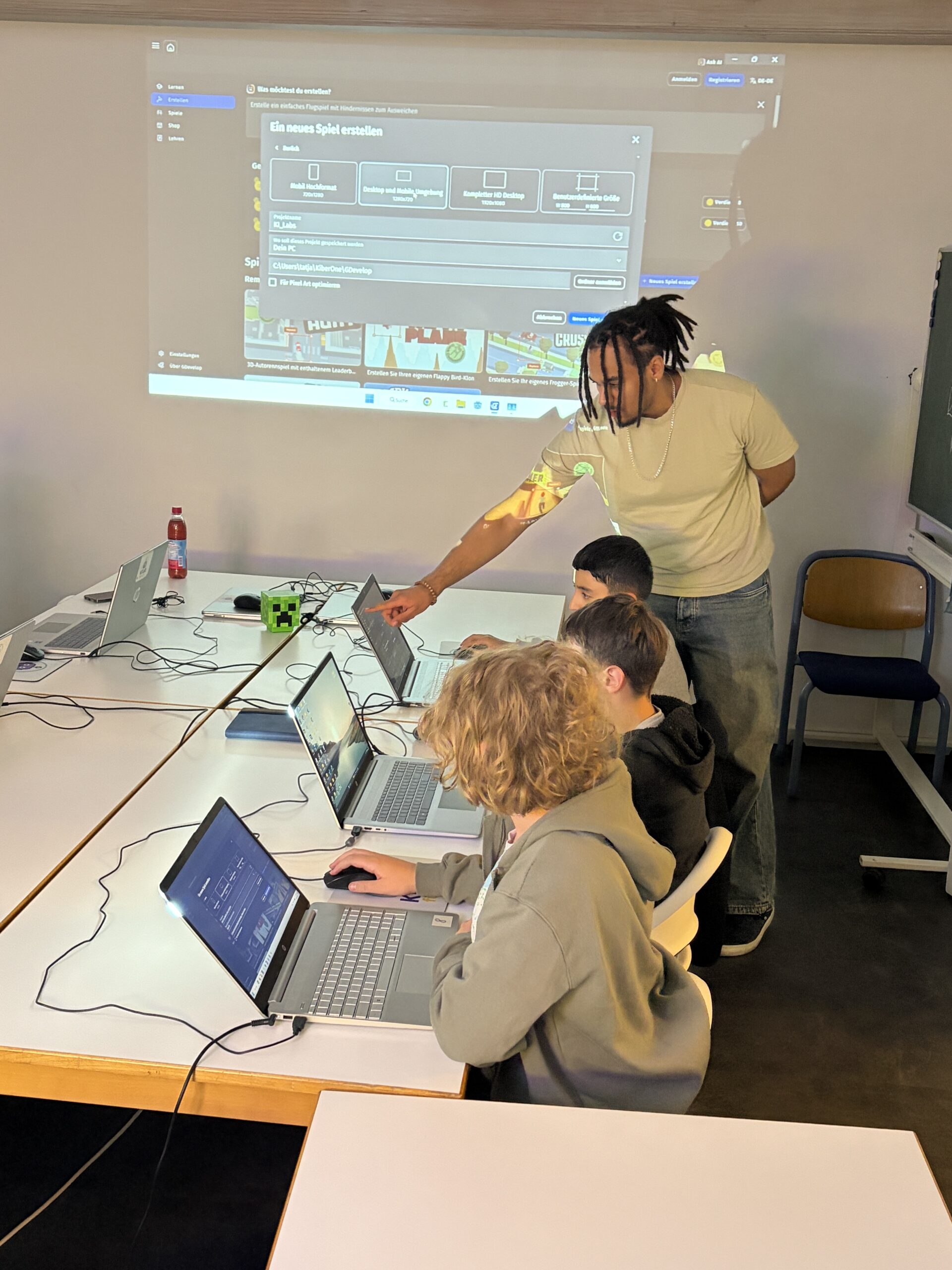 Arbeit an digitalen Projekten